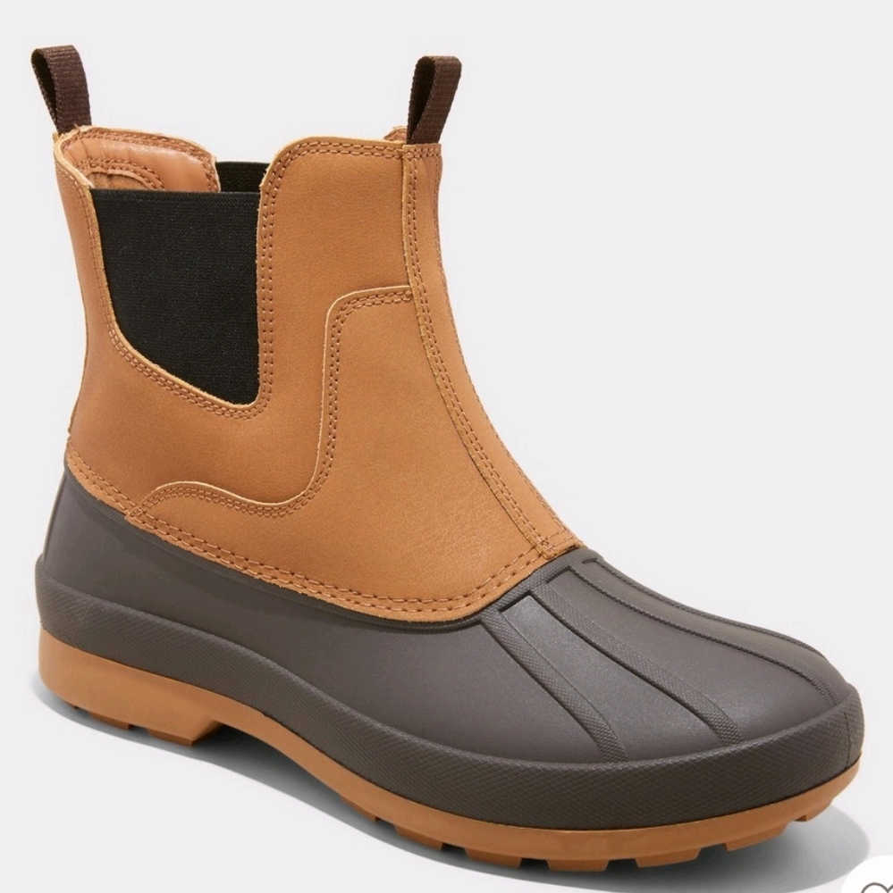 Goodfellow & Co Brown Men's Tan and Brown Chelsea Boots, Size 12